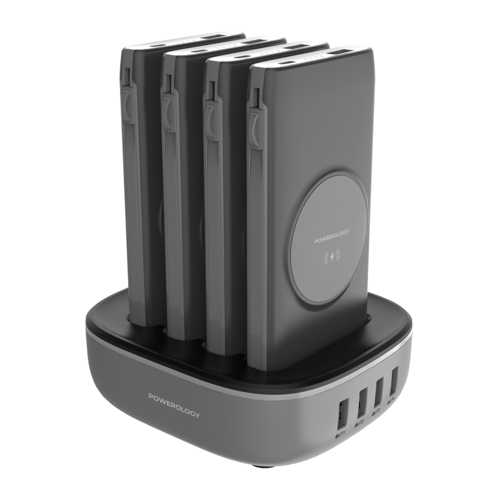 Powerology 4in1 station 10000mah 20w pd qc wireless power bank with built-in lightning ...
Powerology 4in1 station 10000mah 20w pd qc wireless power bank with built-in lightning ...