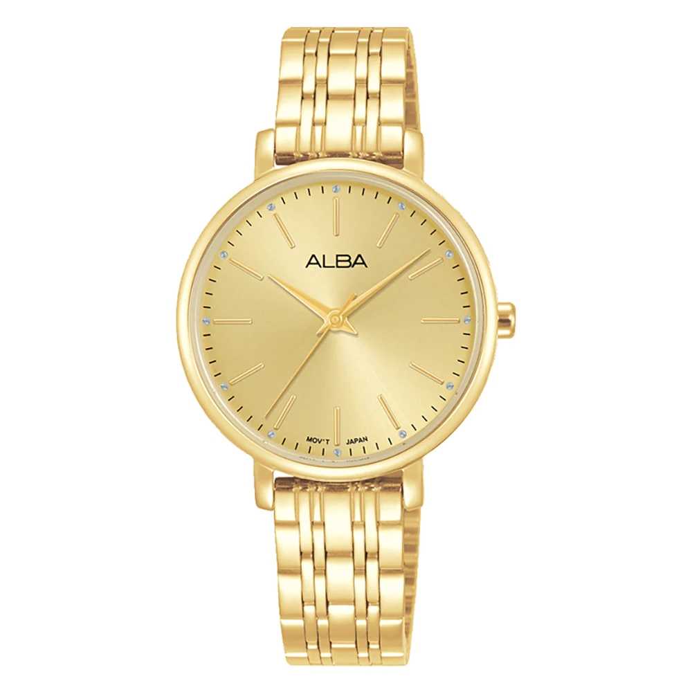 Alba fashion watch for women, analog, stainless steel band, 30mm, arx090x1 - light gold
Alba fashion watch for women, analog, stainless steel band, 30mm, arx090x1 - light gold