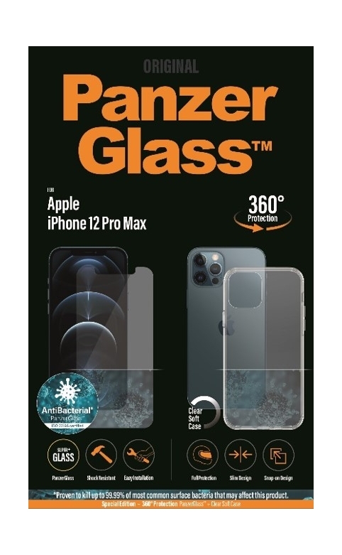 Panzerglass iphone 12 pro max exclusive bundle standard glass with case - clear 
Panzerglass iphone 12 pro max exclusive bundle standard glass with case - clear