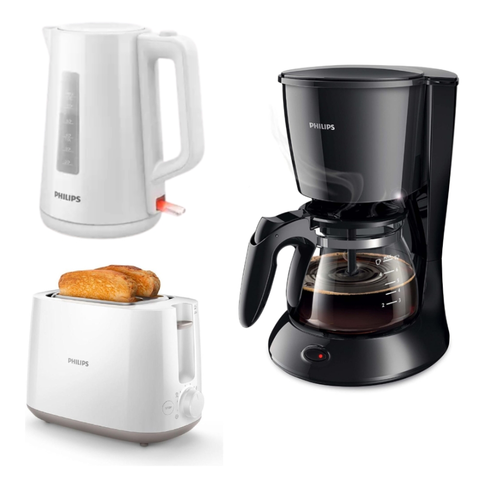 Philips daily collection 2 slot toaster 830w - white + philips 2200w 1. 7l kettle + phi...
Philips daily collection 2 slot toaster 830w - white + philips 2200w 1. 7l kettle + phi...