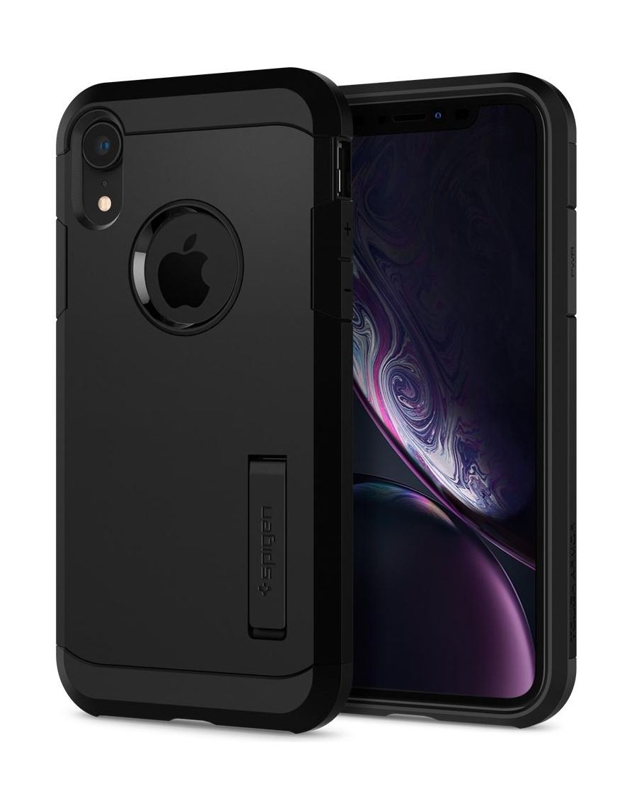 Buy Spigen tough armor case for iphone xr (064cs24876) - black in Saudi Arabia