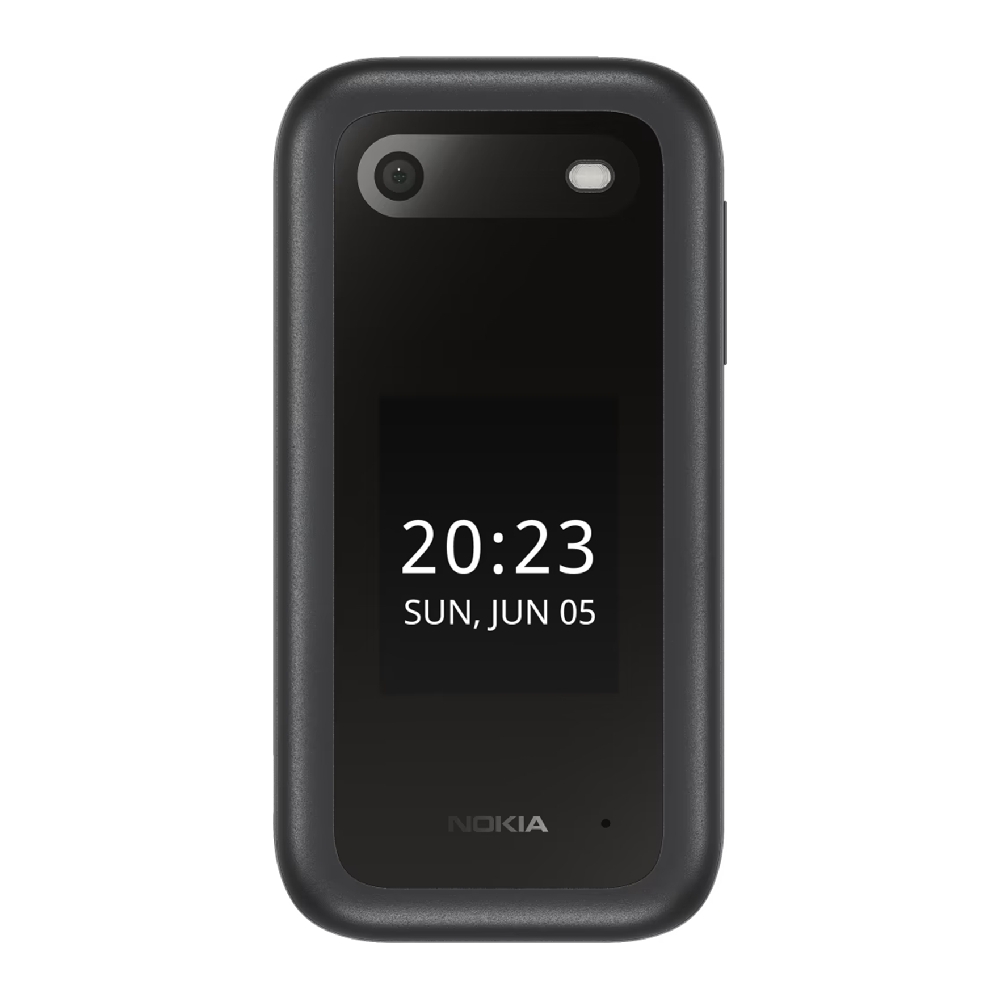 Buy Nokia 2660 flip phone, 48mb ram, 128mb, 4g, dual sim- black in Saudi Arabia