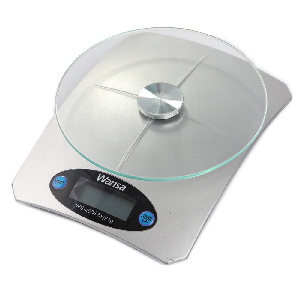 

Wansa digital kitchen scale, lcd display - silver
