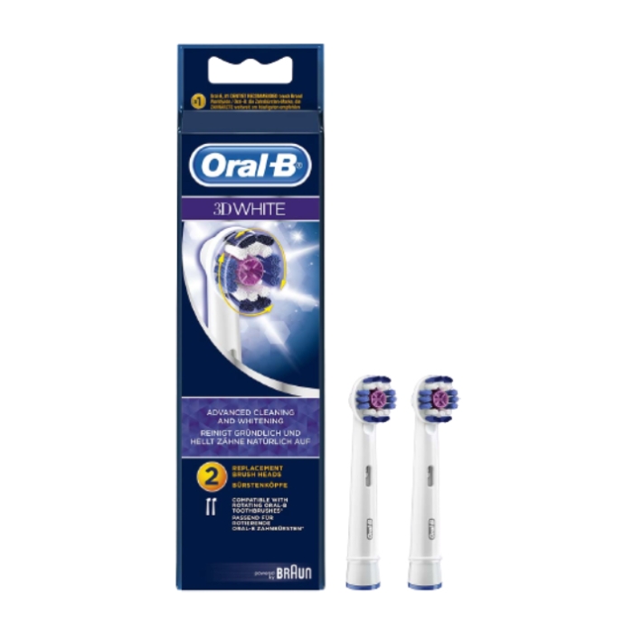 

Oral-b 3d white replacement brush heads - pack of 2