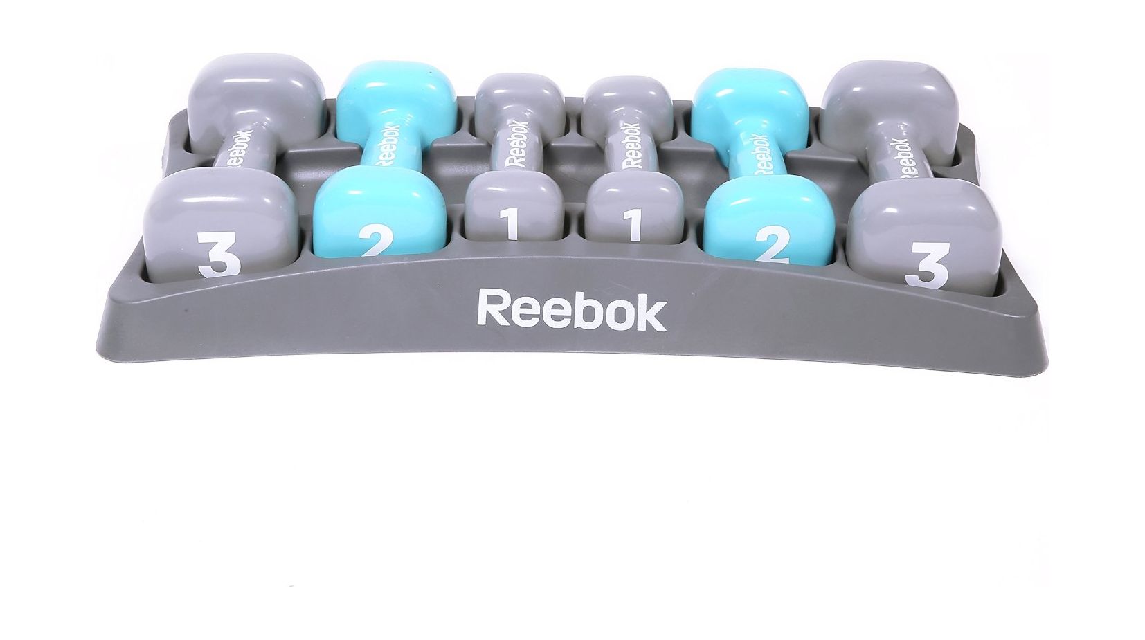 

Reebok dumbbell set with case (rawt-11156) - blue/grey