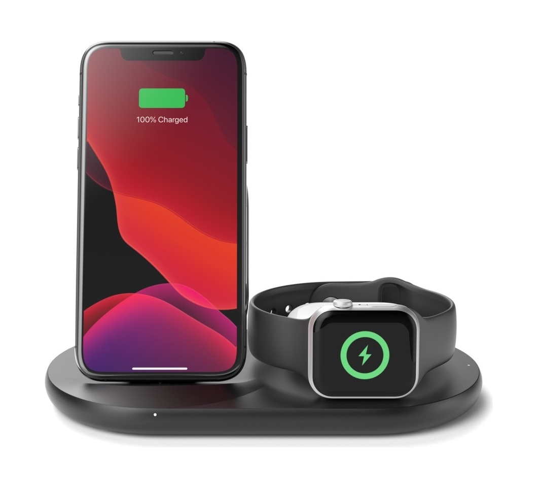 

Belkin boost charge 3-in-1 wireless charger for apple devices - black