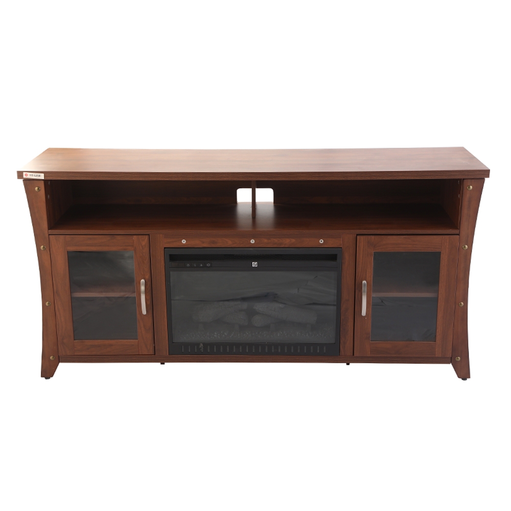 

Wansa 80" tv stand with electric fireplace - brown (a471-2)