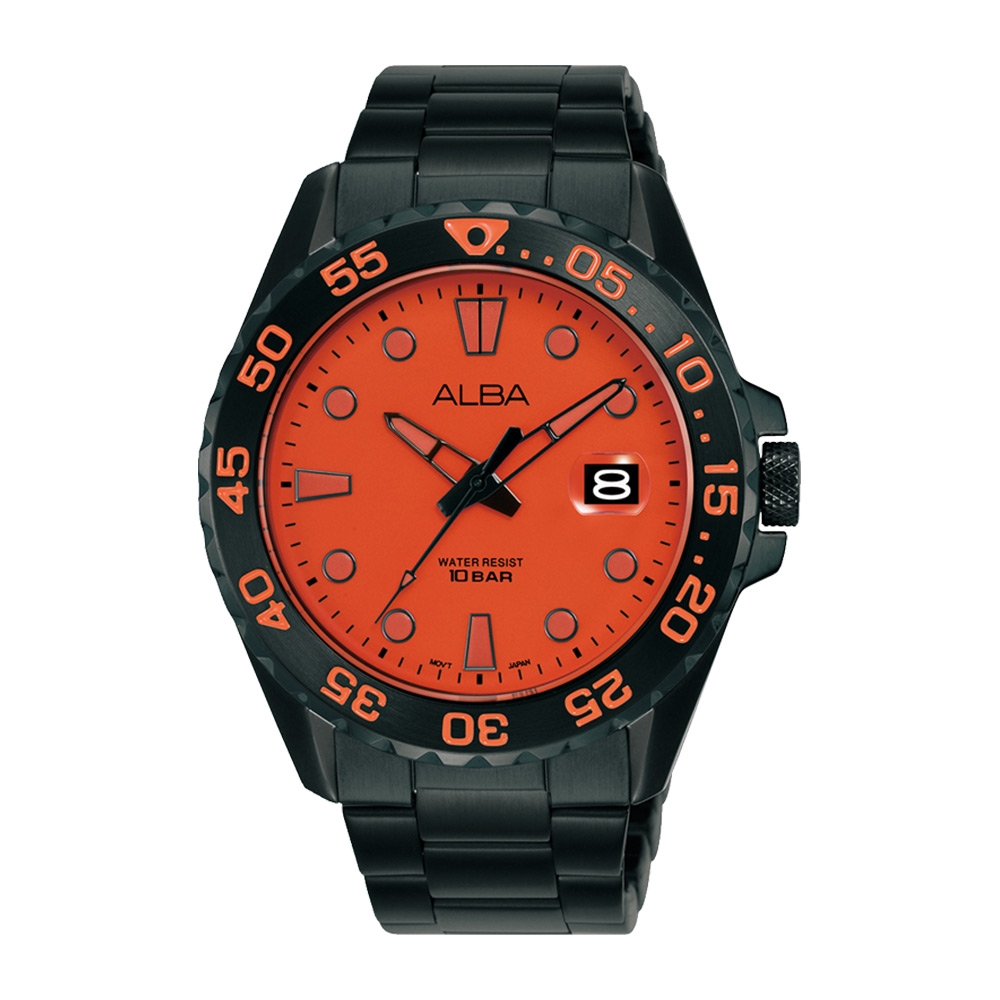 

Alba gent's 42mm sport analog metal watch - as9n17x1
