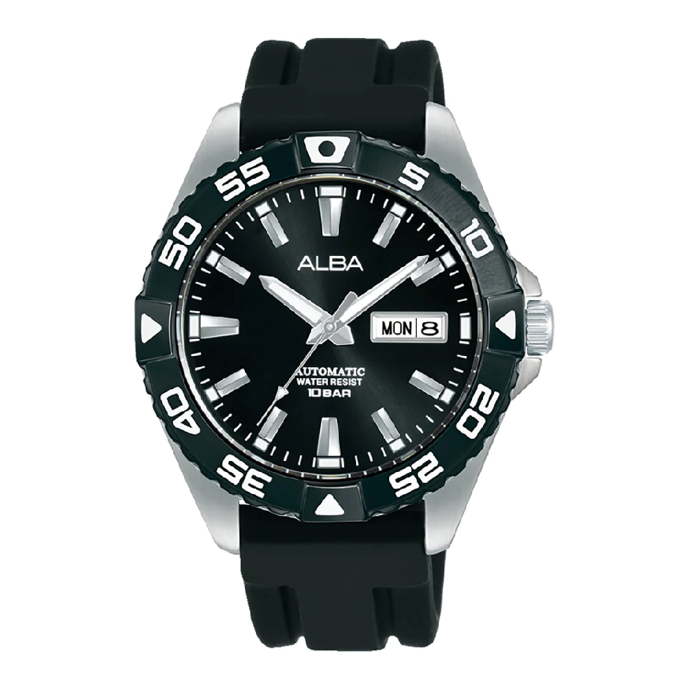 

Alba watch for men, silicone band, 41. 5mm, al4397x1 - black