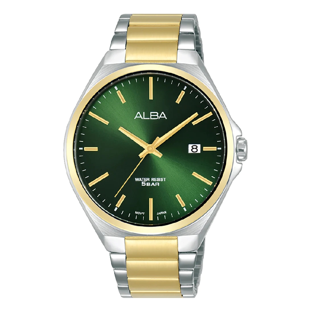 

Alba prestige men's watch, 40mm, analog, stainless steel strap, as9p86x1 –light gold/si...