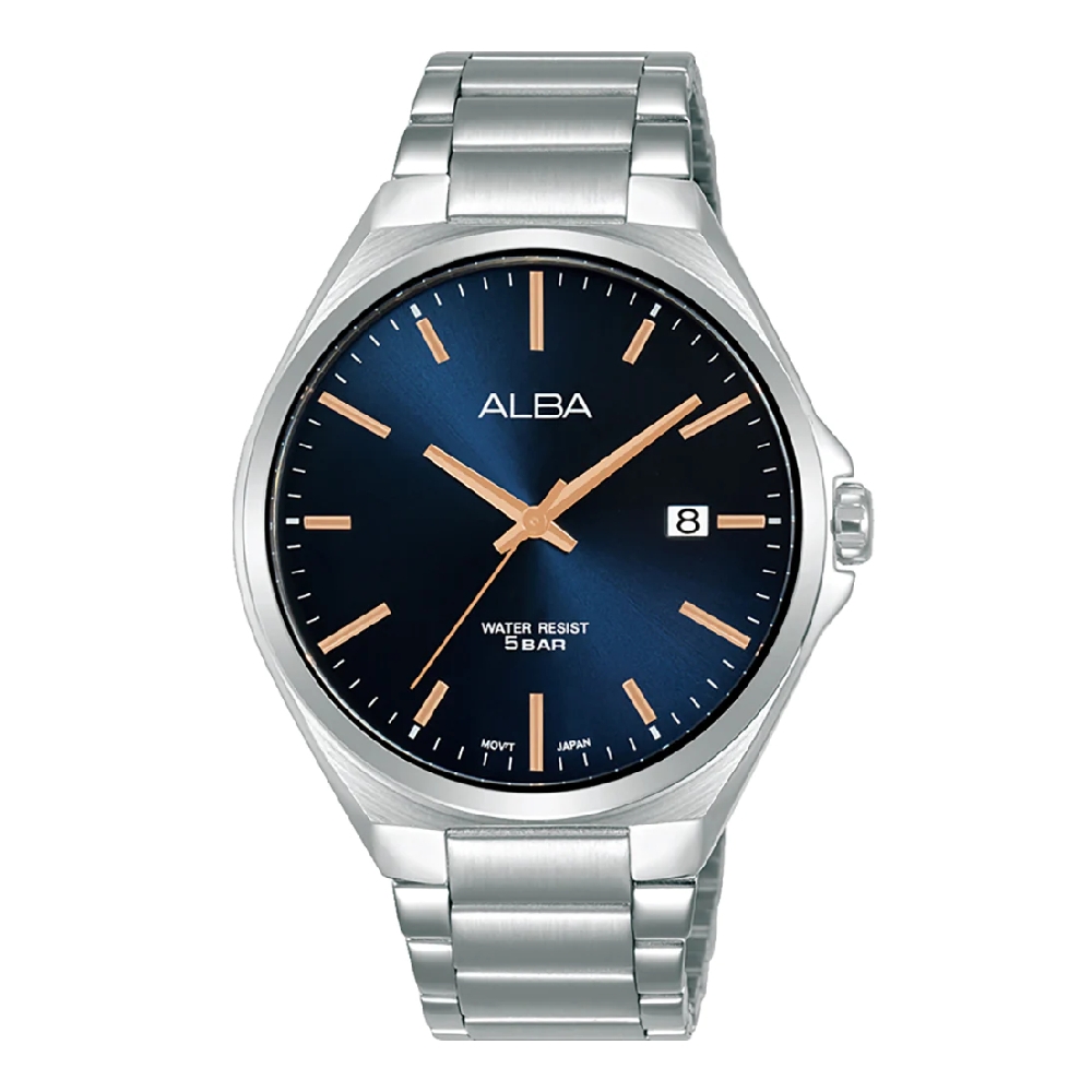 

Alba prestige men's watch, 40mm, analog, stainless steel strap, as9p87x1 –silver