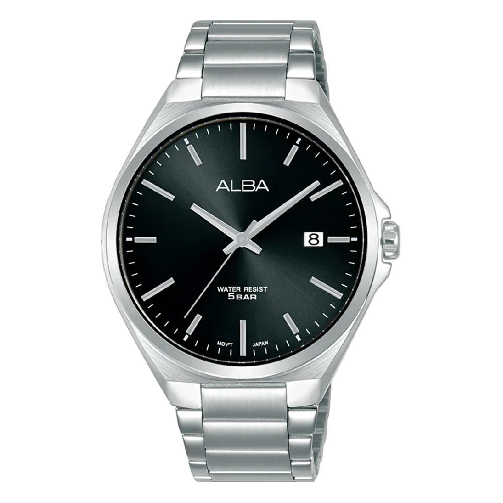 

Alba prestige men's watch, 40mm, analog, stainless steel strap, as9p89x1 –silver