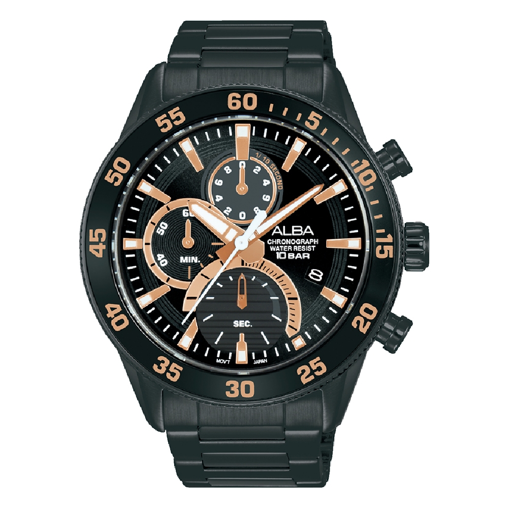 

Alba active chrono 45mm gent's metal strap casual watch - am3887x1