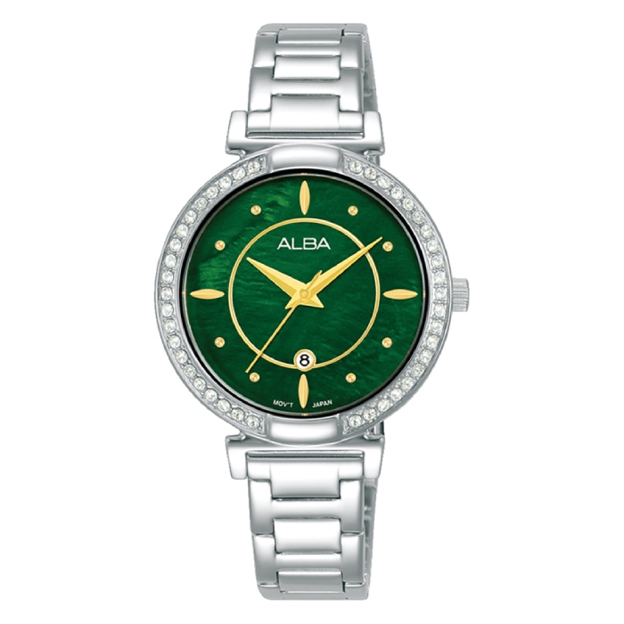 

Alba watch for women, analog, stainless steel band, 31mm, silver - ah7bf3x1