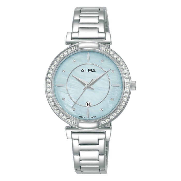 

Alba watch for women, analog, stainless steel band, 31mm, silver - ah7bf5x1