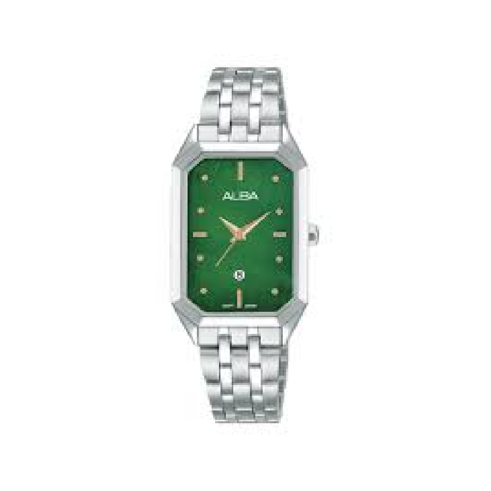 

Alba fashion watch for women, analog, 23mm, stainless steel strap, ah7bj3x1– silver