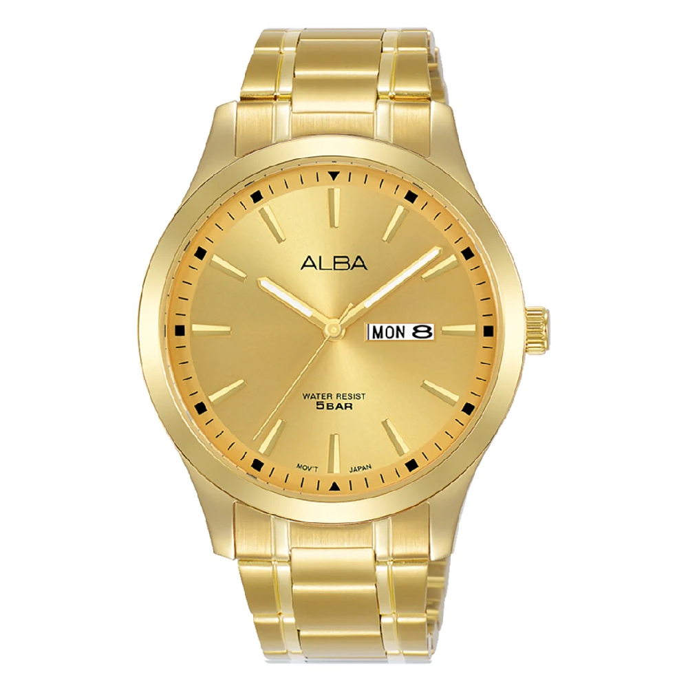 

Alba standard men watch, analog, 40mm, stainless steel, aj6150x1 – gold