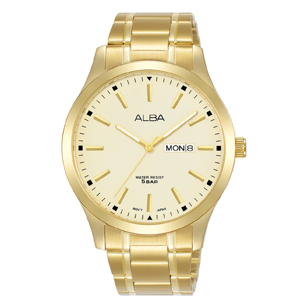 

Alba standard men watch, analog, 40mm, stainless steel, aj6158x1 – gold