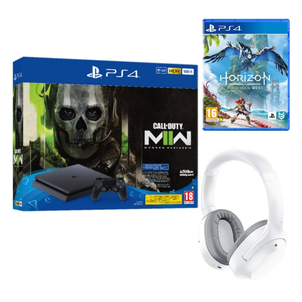 

Playstation 4 500gb standard console + call of duty modern warfare ii voucher + horizon...