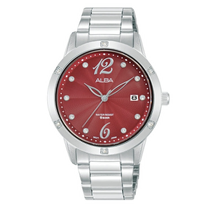 Buy Alba fashion women's watch, analog, 36mm, stainless steel strap, ag8n11x1 - silver in Kuwait