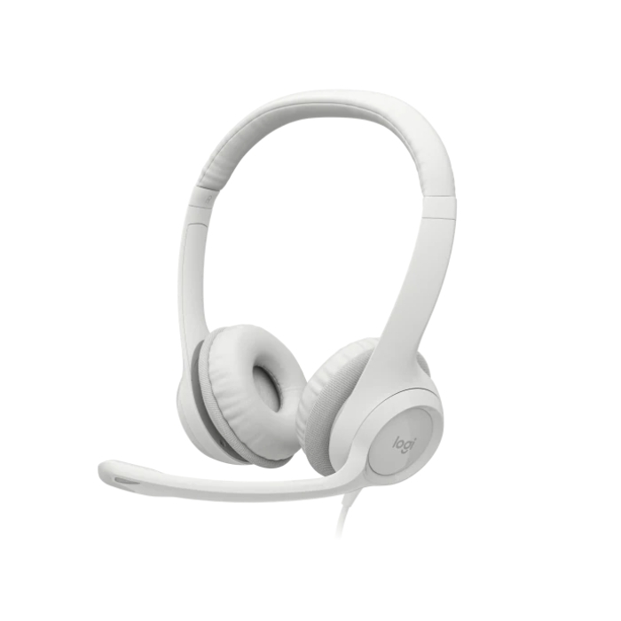 Buy Logitech h390 usb computer headset, 981-001286 – white in Kuwait