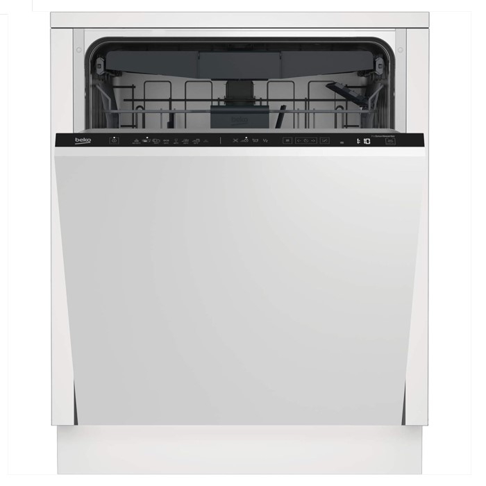 Buy Beko built-in dishwasher, 8 programmes, 14 place settings, din48425 - white in Kuwait
