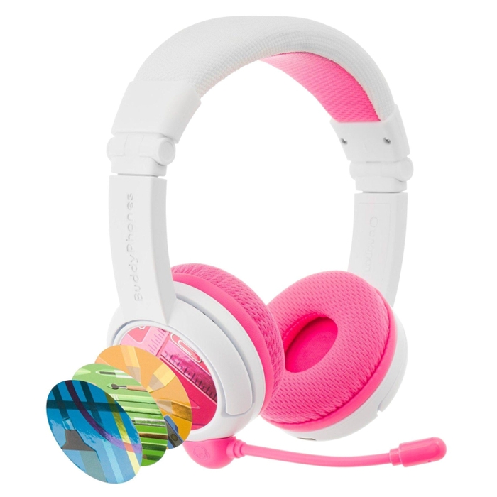 Buy Buddyphones school+ wireless kids headphones – pink in Kuwait