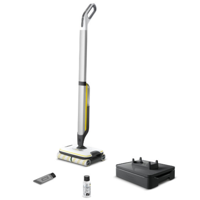 Buy Karcher fc7 cordless hard floor upright vacuum cleaner, 400ml, 10557020 - white & b... in Kuwait