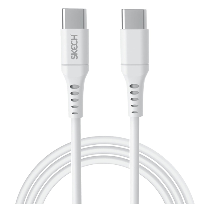 Buy Skech usb-c to usb-c 60w cable – white in Kuwait