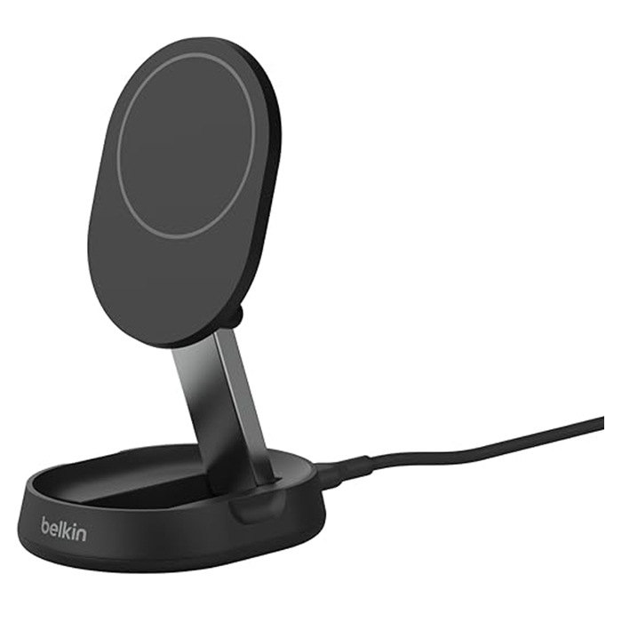 Buy Belkin boostcharge pro magnetic wireless charging stand, 15w, wia008mybk – black in Kuwait