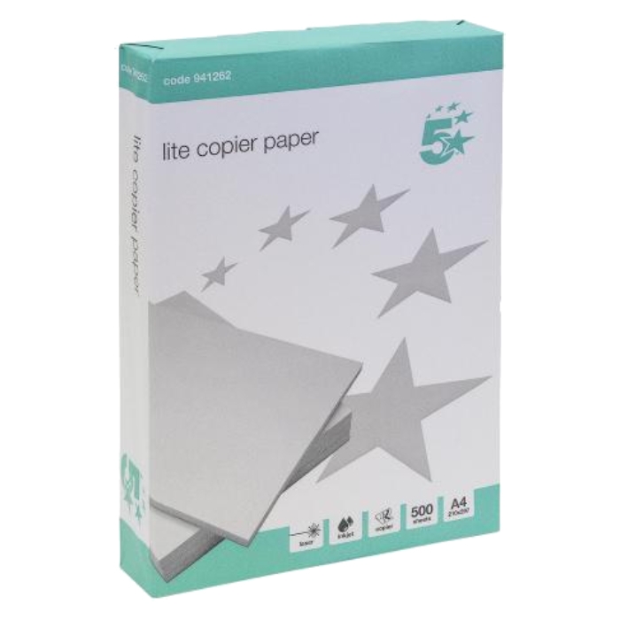 Buy 5 star lite copier paper a4 - 500 sheets in Saudi Arabia