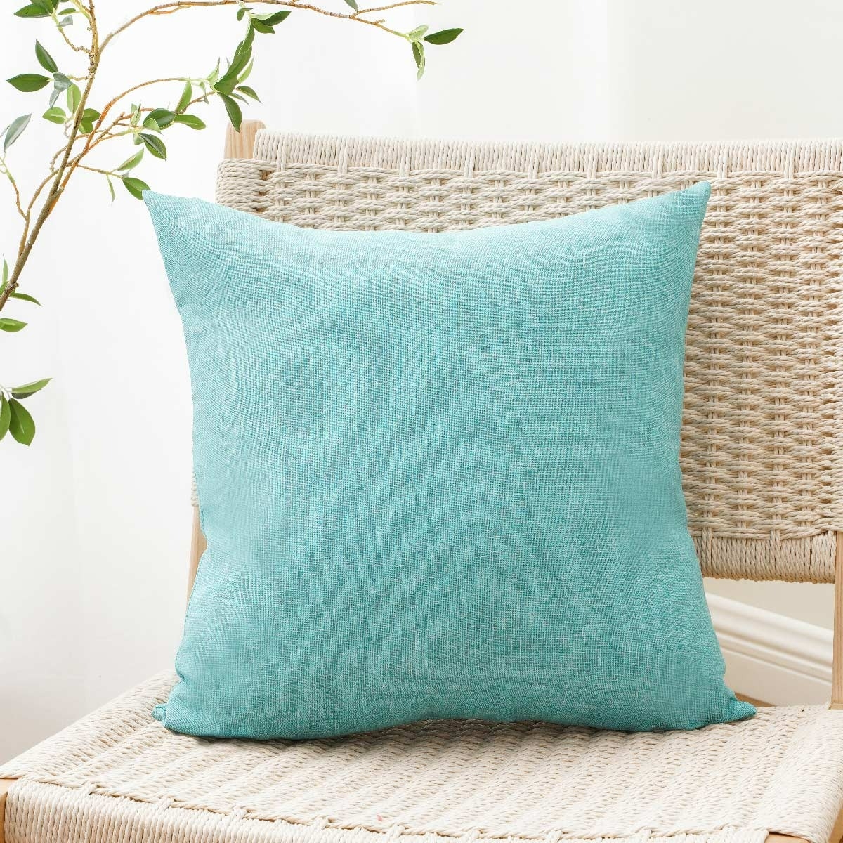 Buy Plain outdoor cushion green 50x50 cm in Kuwait