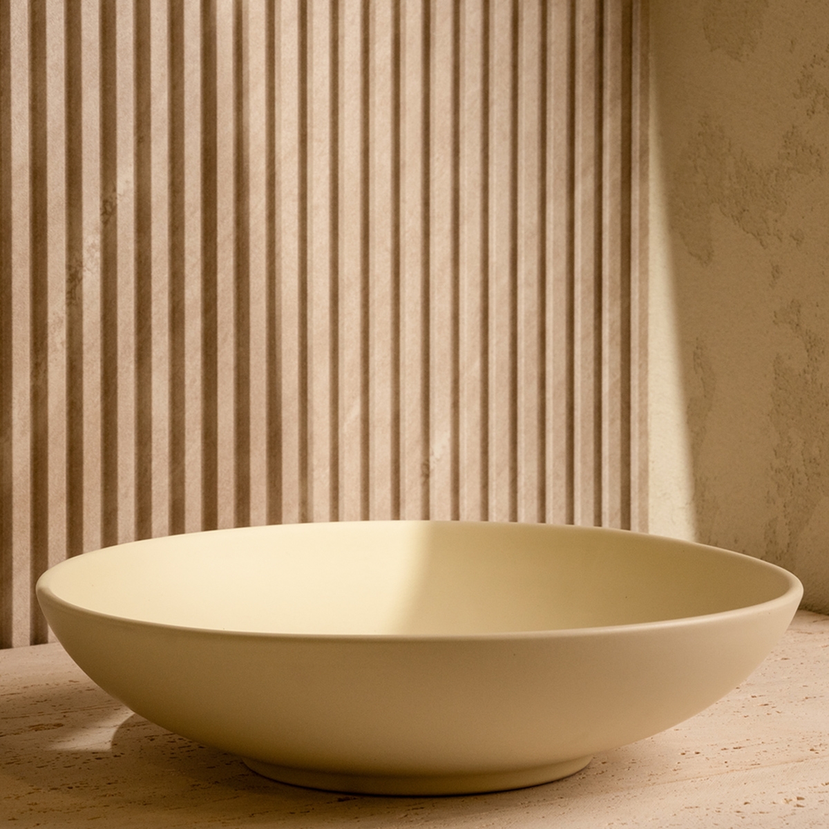 Buy Arched ceramic plate matte beige 32. 5x8 cm in Kuwait