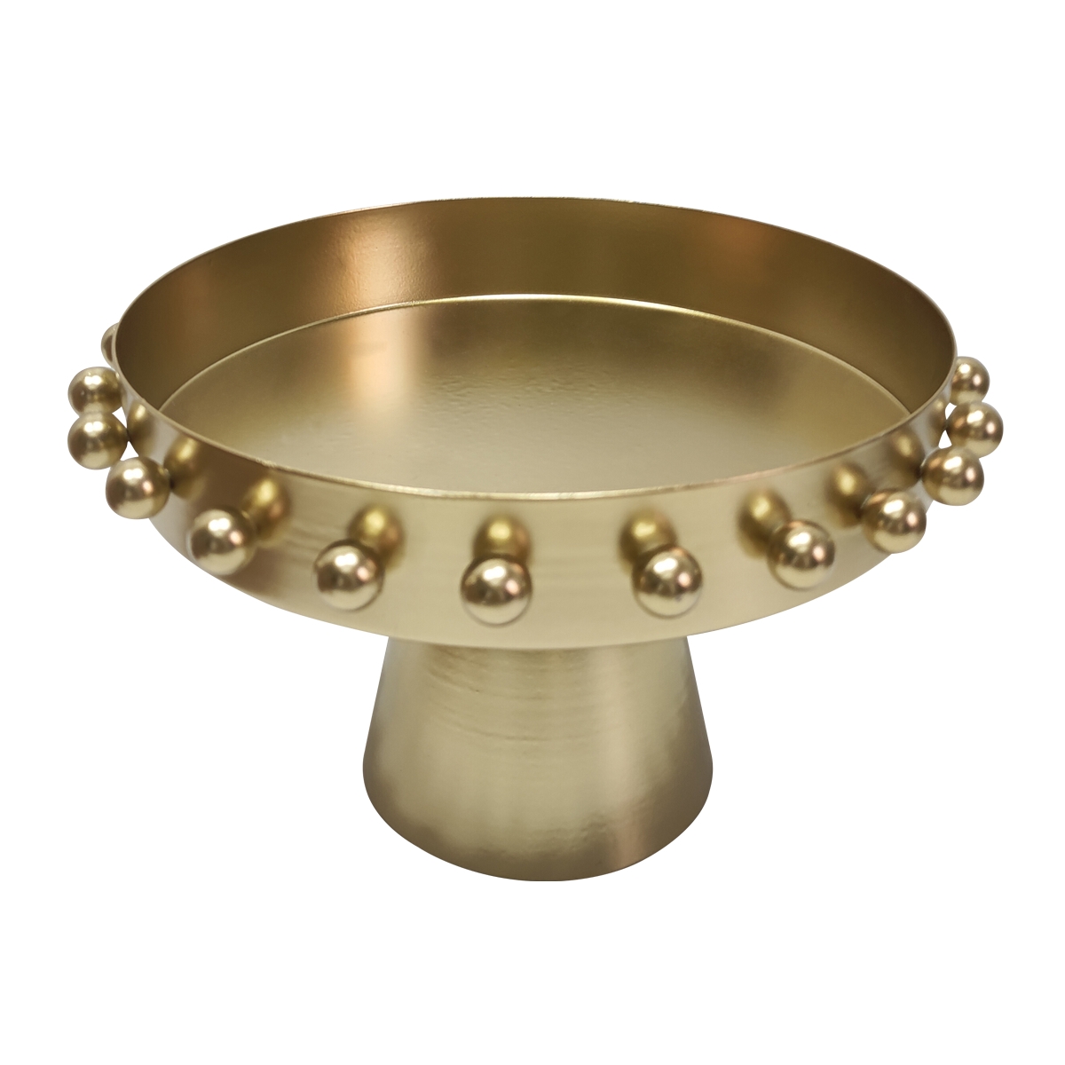 Buy Bubble metal footed tray gold 20. 5x12. 5 cm in Kuwait