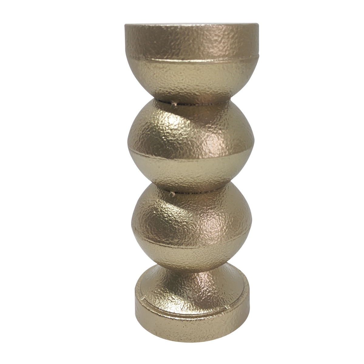 Buy Bubble metal candle holder gold 10x24 cm in Kuwait