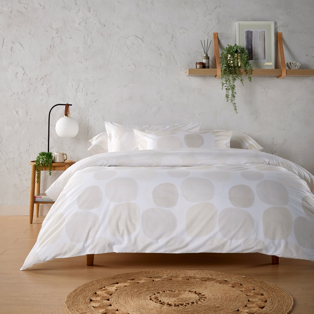 Buy Sammie 3 pcs printed comforter set beige 200x200 cm in Kuwait