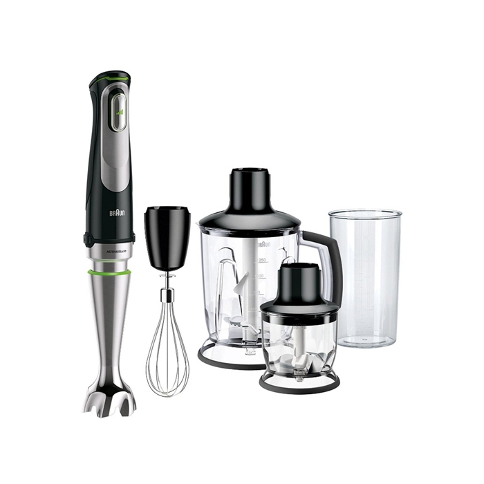

Braun omlette multiquick 3 hand blender with chopper and whisk, 1000w, mq 9087x – black