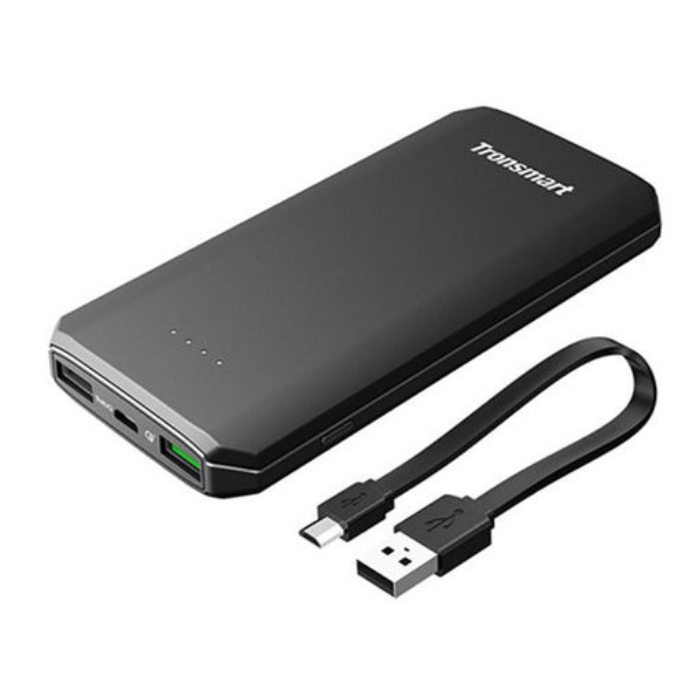 

Tronsmart edge 10000mah quick charge 3. 0 power bank, edge10000 – black