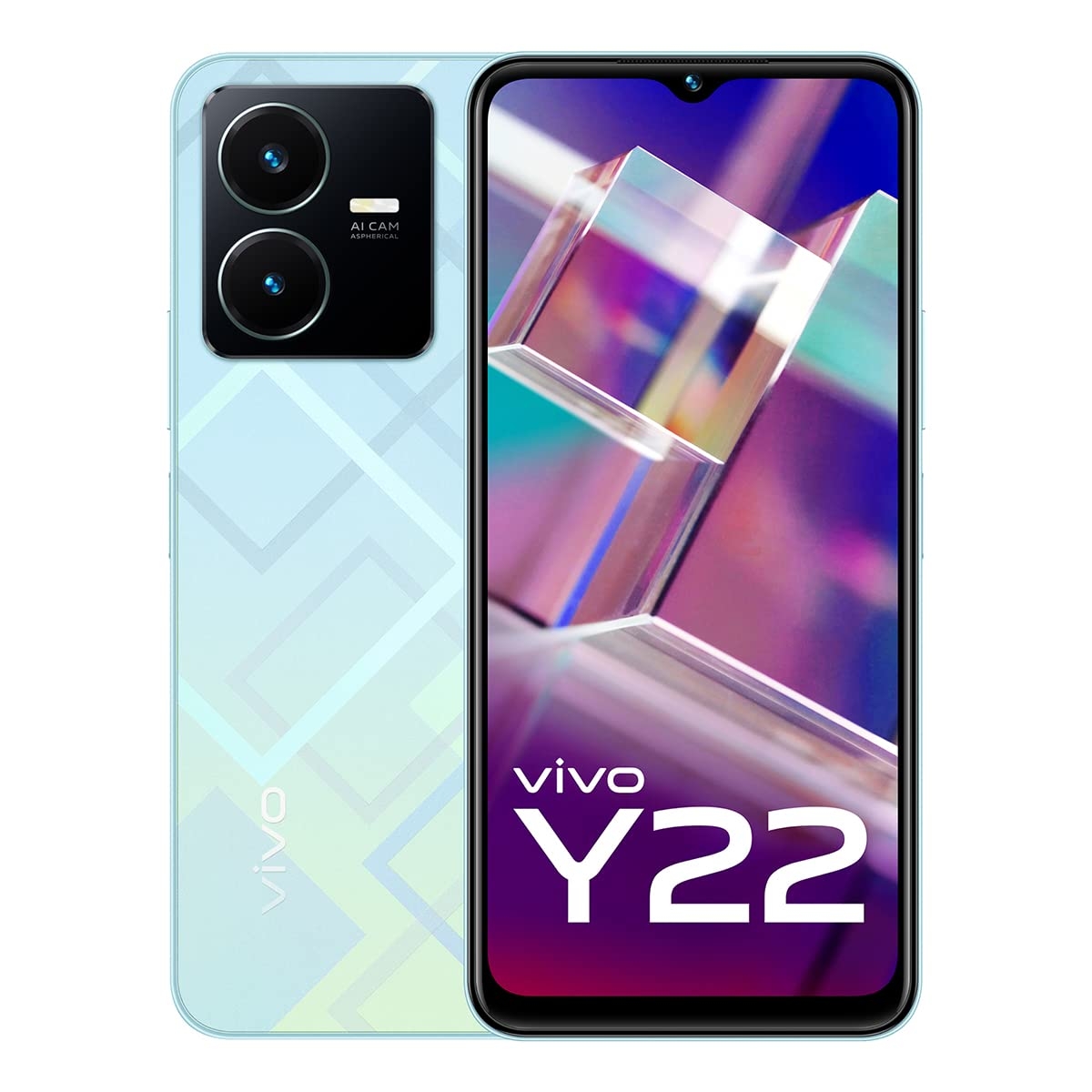 Buy Vivo y22 phone, 4gb ram, 64gb, 4g, dual sim - green in Saudi Arabia