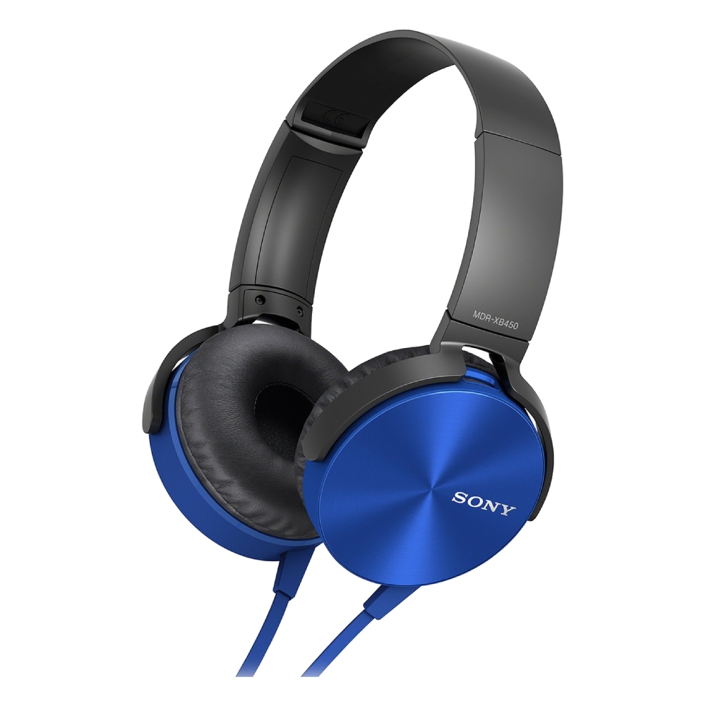 Buy Sony extra bass wired headphones - blue in Saudi Arabia