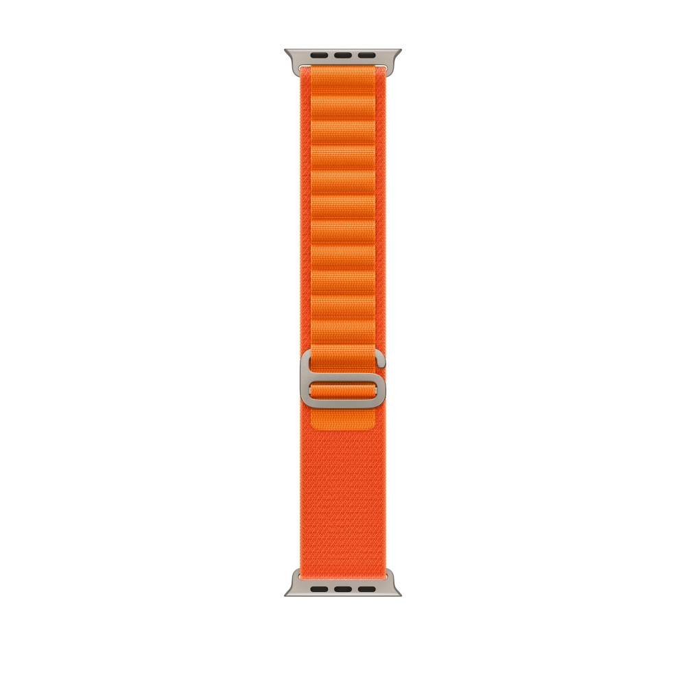 اشتري سوار ساعة ألباين لوب متوسط من أبل، 49 ملم، mqe03zm/a - برتقالي في السعودية