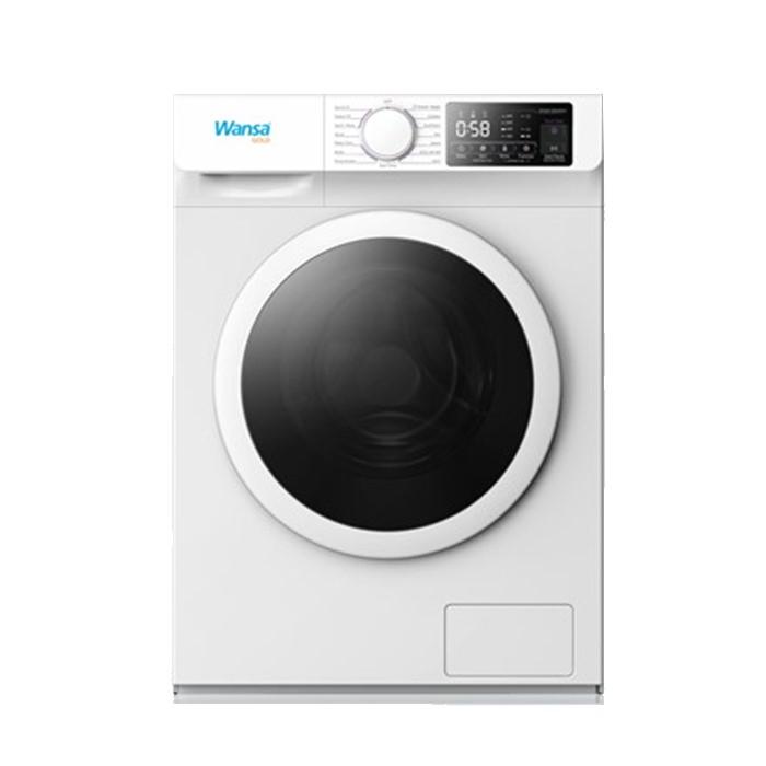 Buy Wansa gold front load washing machine, 8kg, wgfl801460whtc. 10 - white in Saudi Arabia