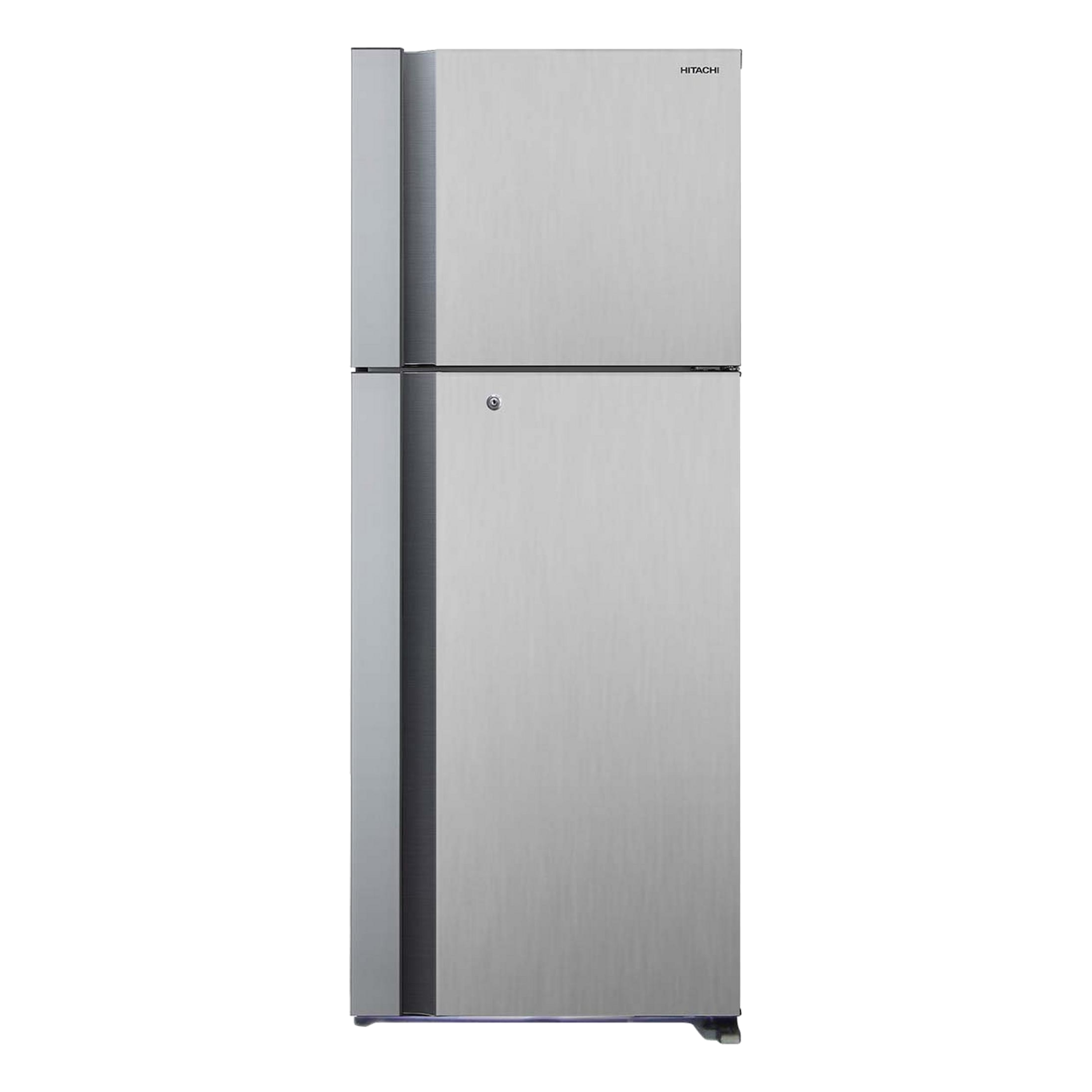 

Hitachi 15. 9 cft top freezer refrigerator silver (r-v606ps9k)