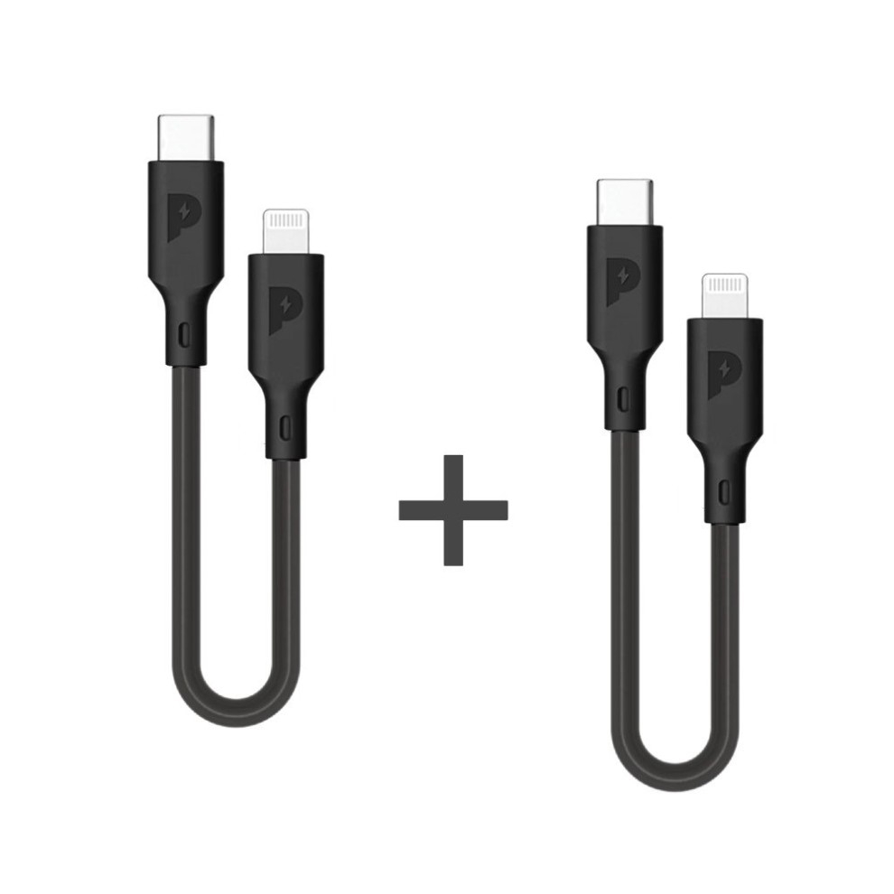

Powerology pvc type-c to lightning combo kit 0. 9m - black