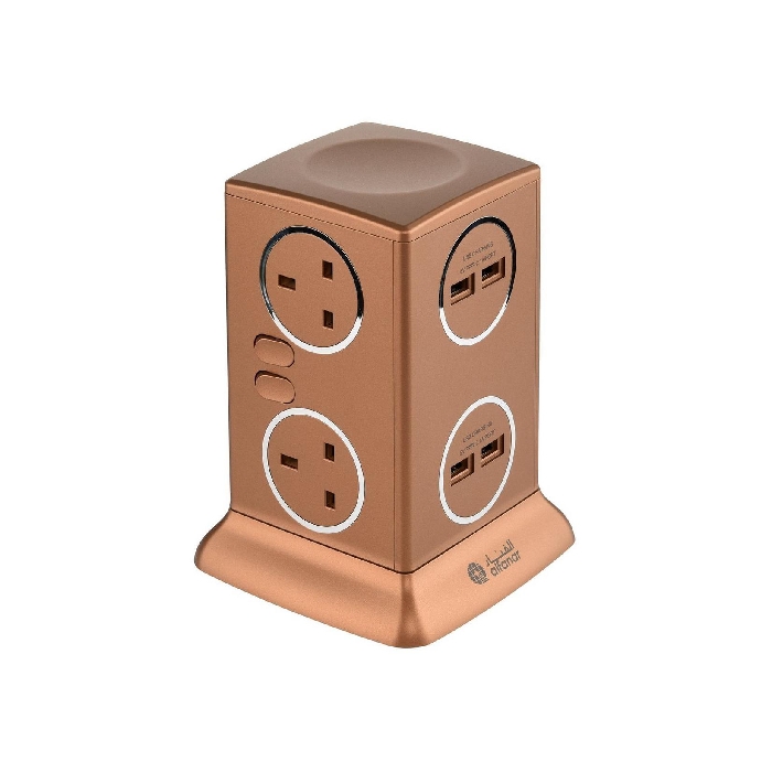 Buy Alfanar tower extension socket, 13 a , ce033m2u15-ch205 - copper matt in Saudi Arabia