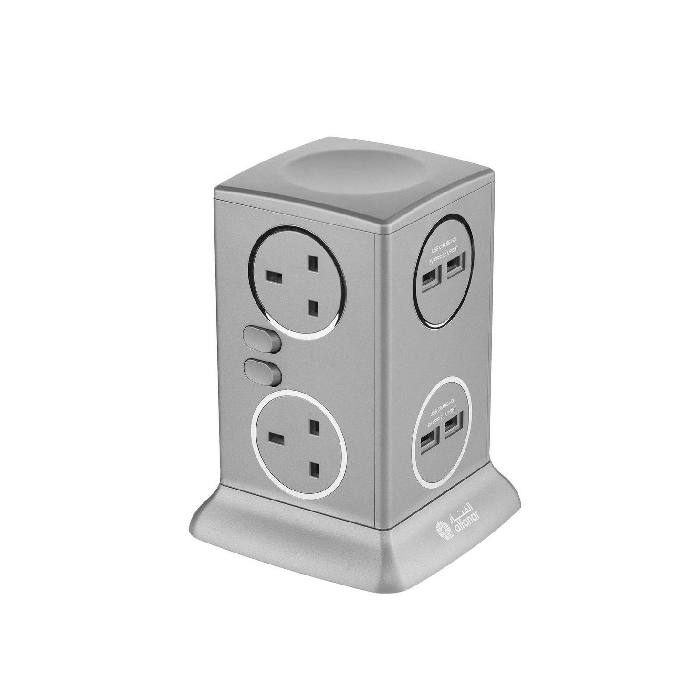 

Alfanar tower extension socket, 13 a , ce063m4u16-ch214- silver