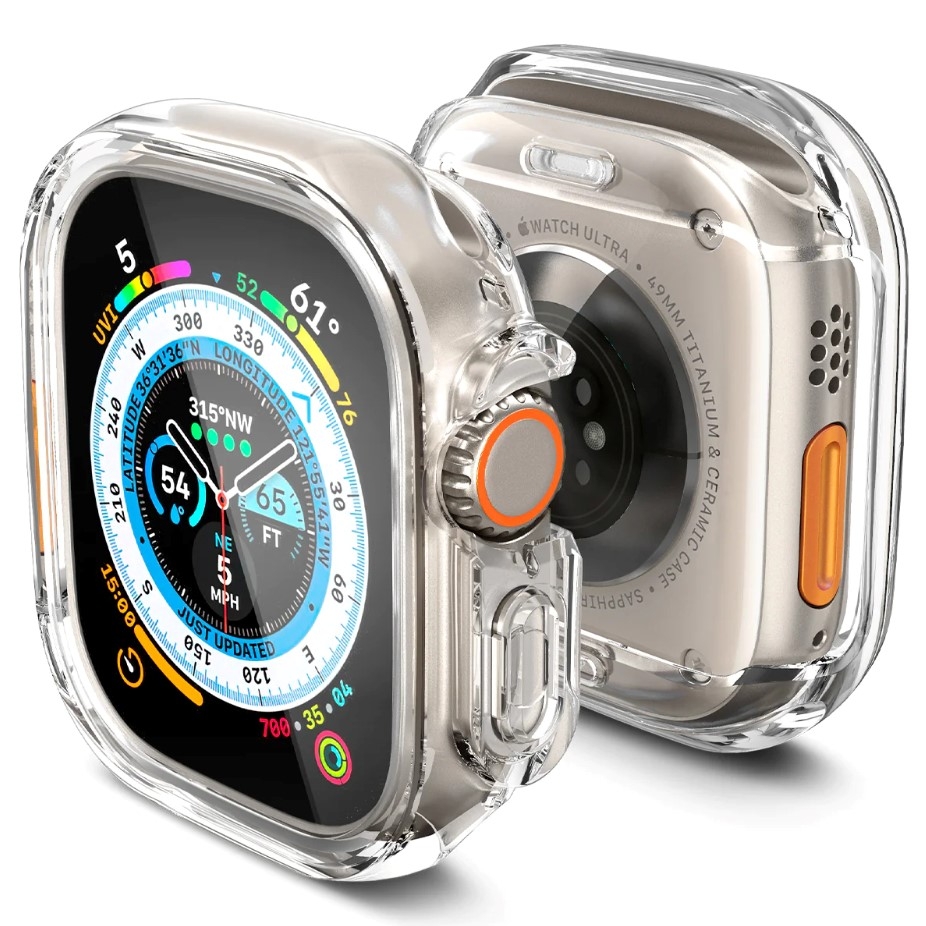 

Spigen ultra hybrid case for apple watch ultra, acs05459 - clear
