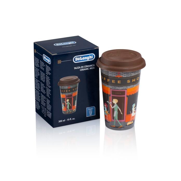 

Delonghi double wall ceramic mug, 350ml - dlsc066