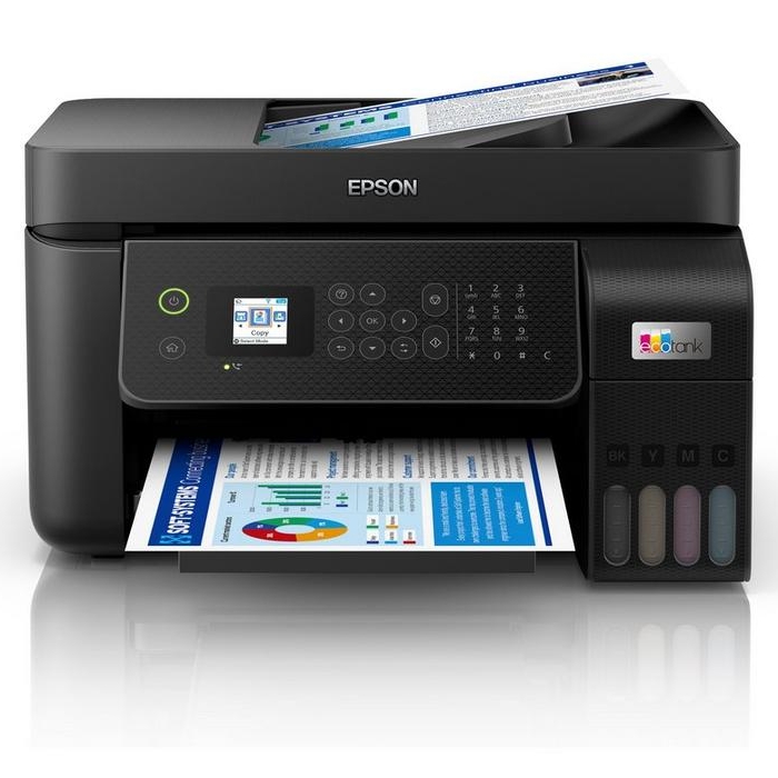 Buy Epson ecotank 4-in-1 printer with adf printer, wi-fi, l5290– black in Saudi Arabia