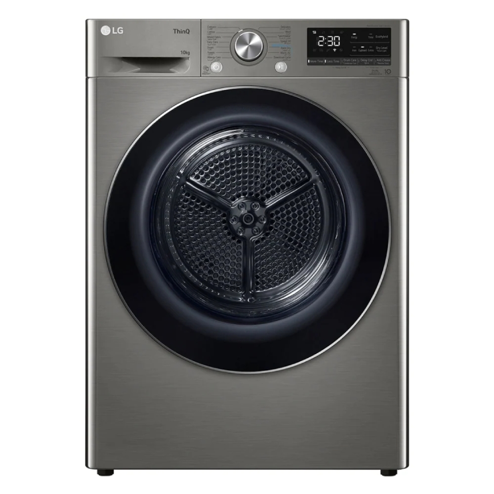 Buy Lg 10kg condenser dryer (rh10v9pv2w) silver in Saudi Arabia